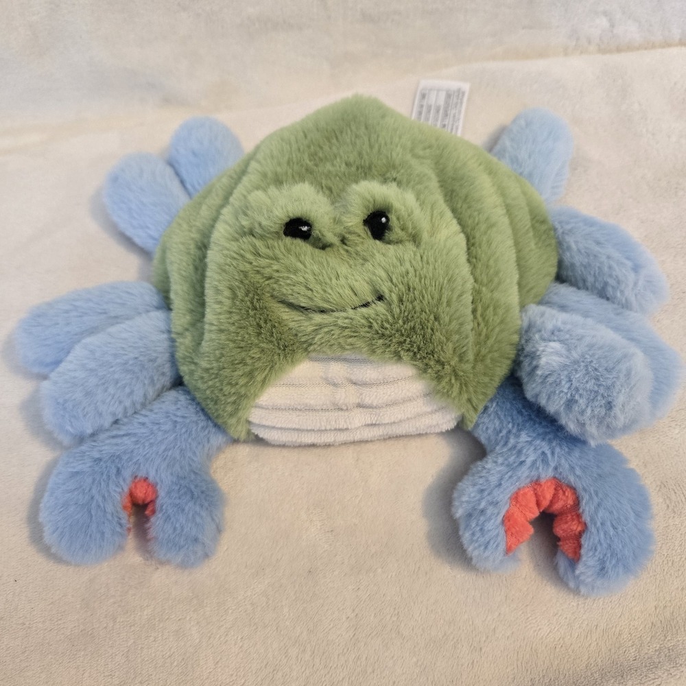 WARMIES‎ Full Size Microwavable CRAB Plush Stuffed Animal Soft Cuddly Green Blue